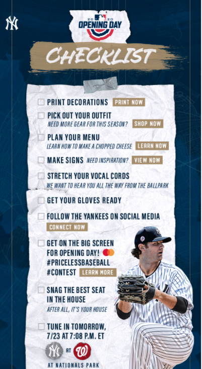An example of an interactive checklist.