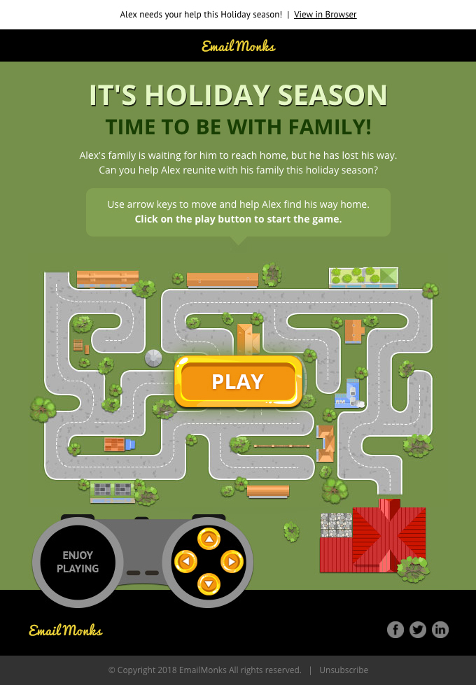 An example of an interactive email.