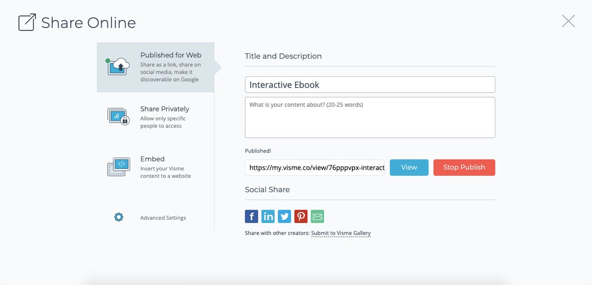 interactive ebook - how to share your interactive ebook