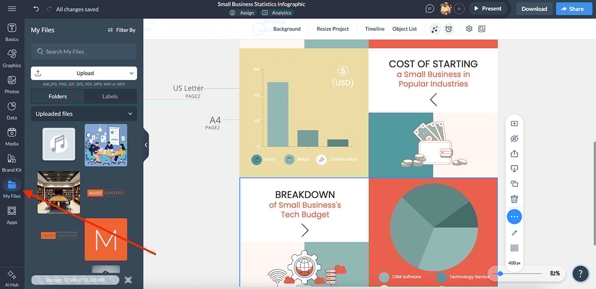 How to Create a Case Study Infographic with Visme - Visme’s brand kit