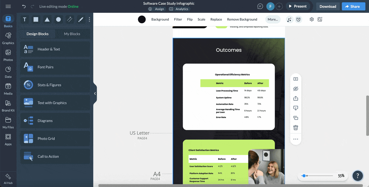 Visme’s 3D character creator