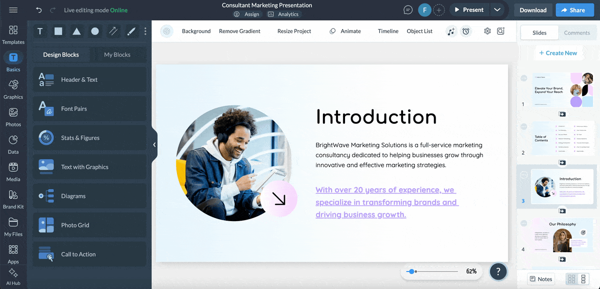 Visme infinite whiteboard tool 