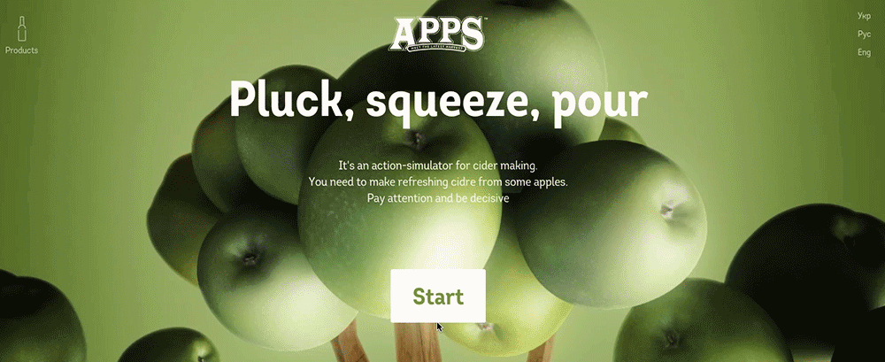 animated landing pages - invite users to a game like apps