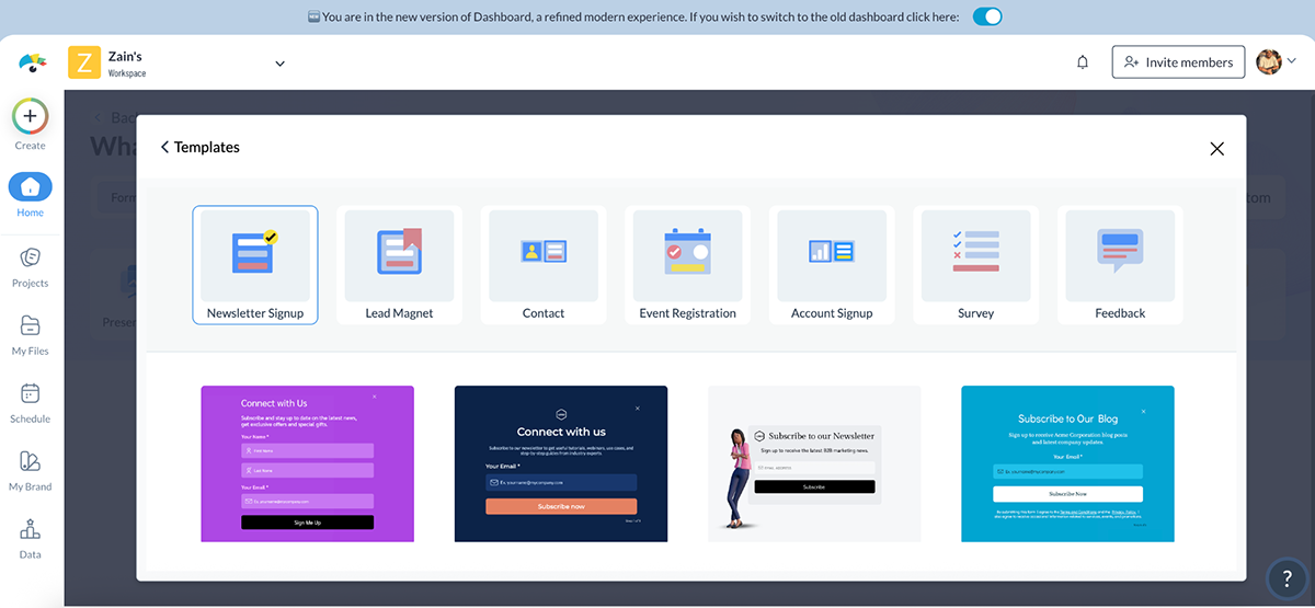 Visme vs Piktochart - Visme's lead generation forms