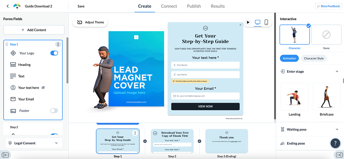Visme vs Piktochart - Visme's lead generation feature