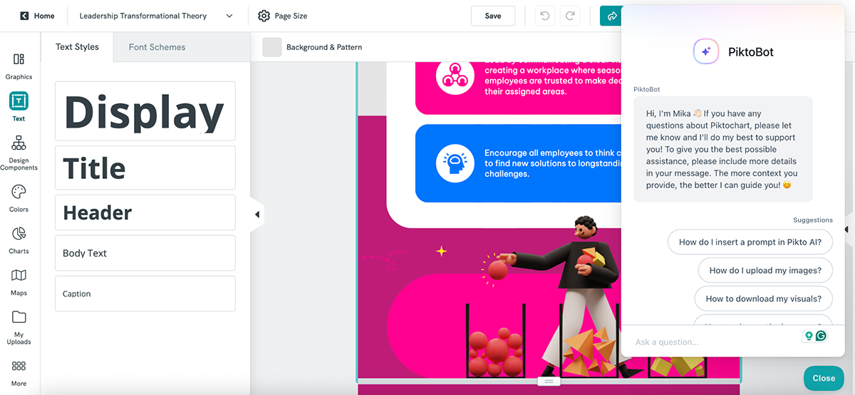 Visme vs Piktochart - Piktochart's customer support and resources