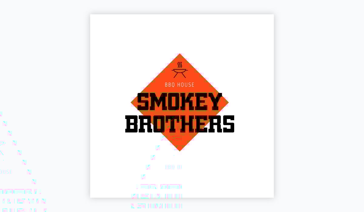 how to design a logo - smokey brothers logo template