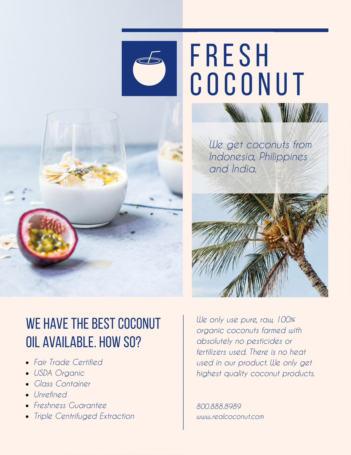 flyer templates - coconut oil