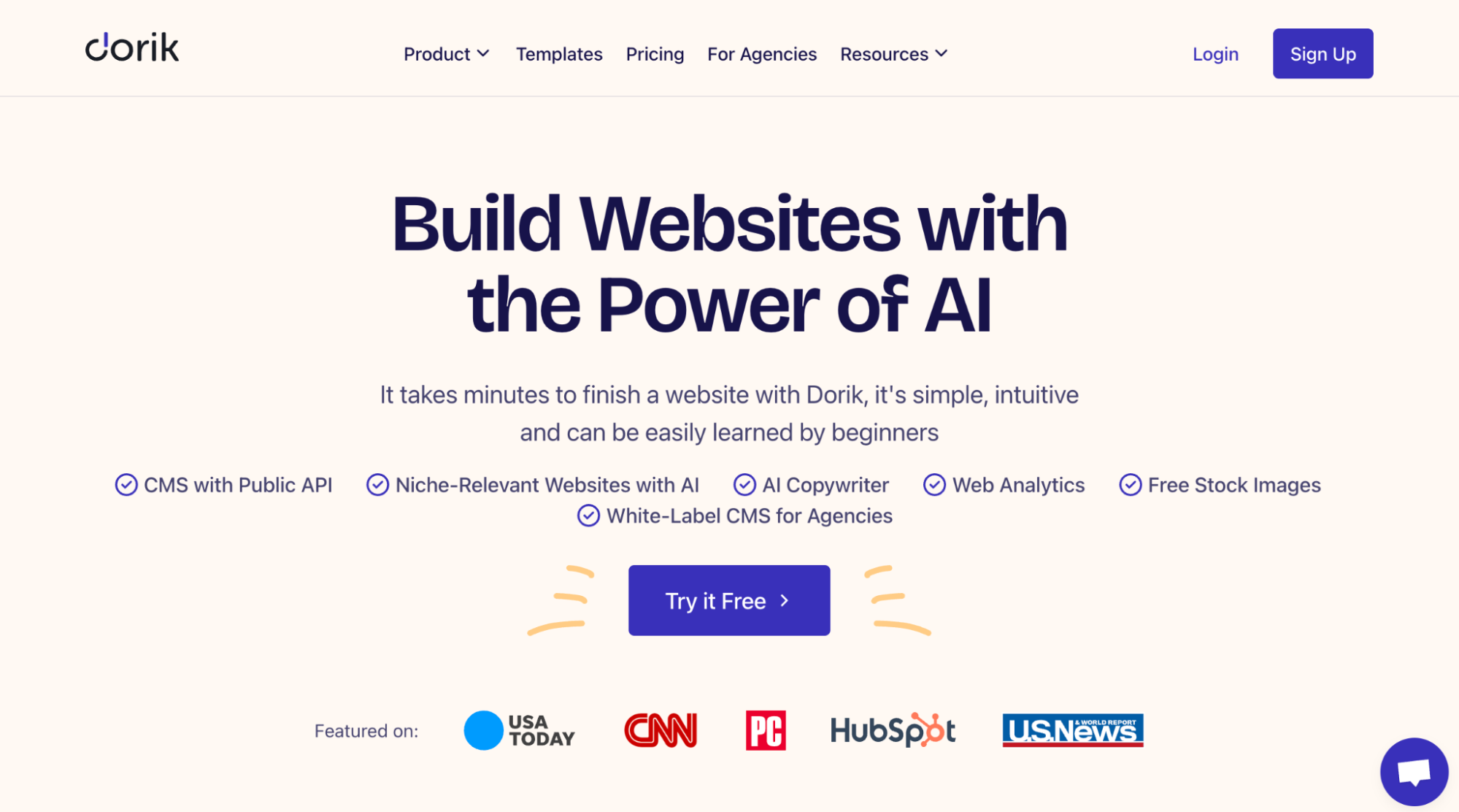 Dorik no-code website builders powered by AI