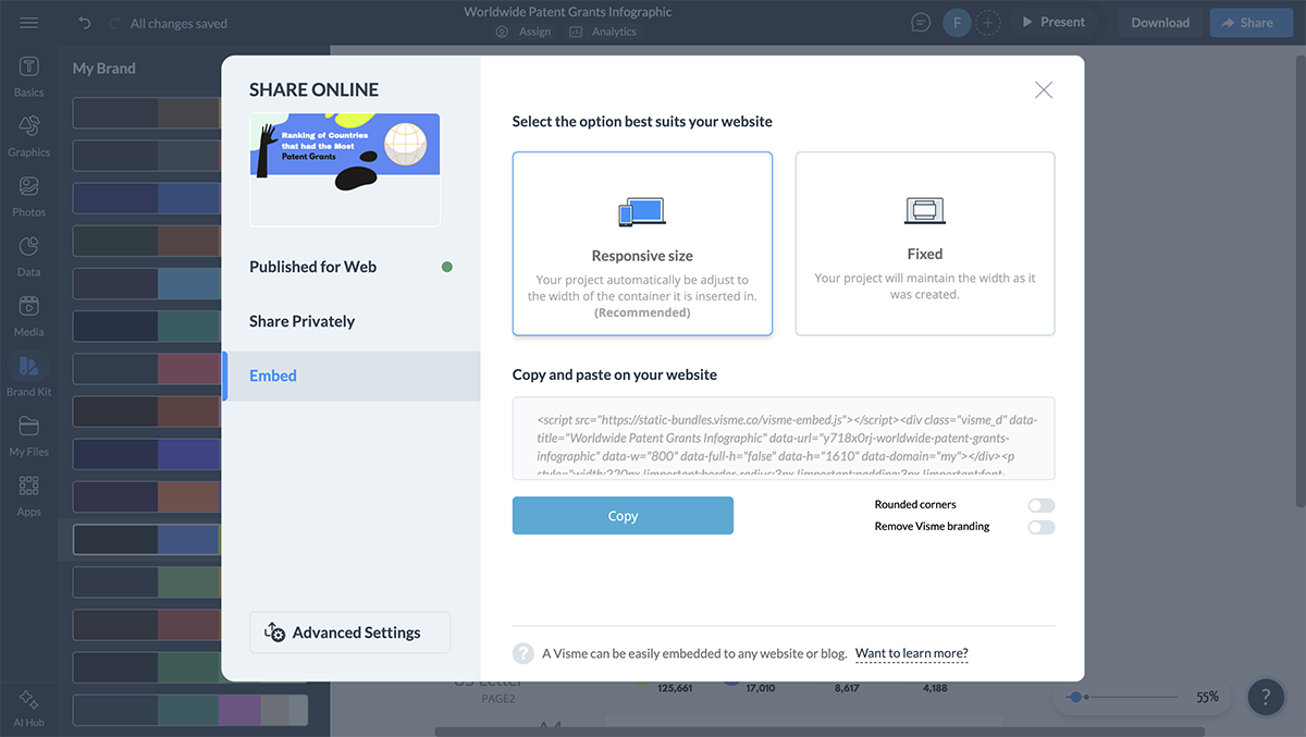 Download as an image (JPEG or PNG)