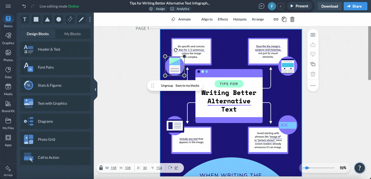 interactive infographics in Visme