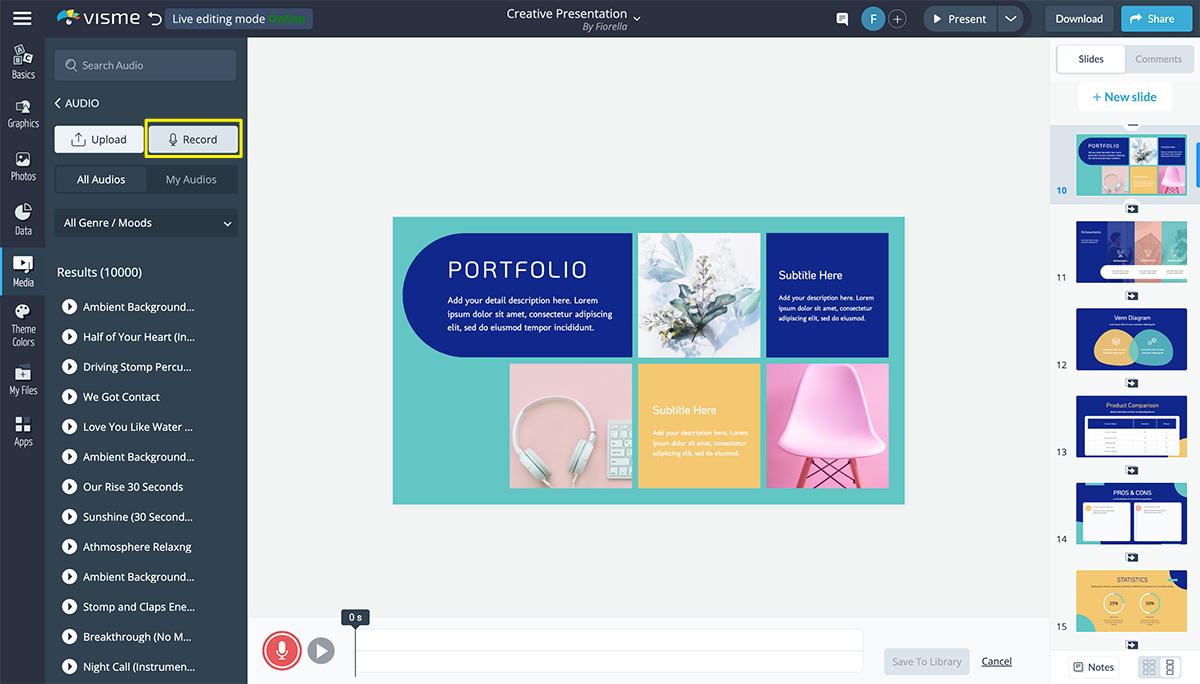 Audio Library: Enhancing Voice Over Projects