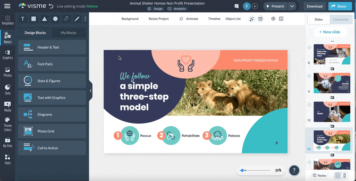 interactive presentation - quiz visme
