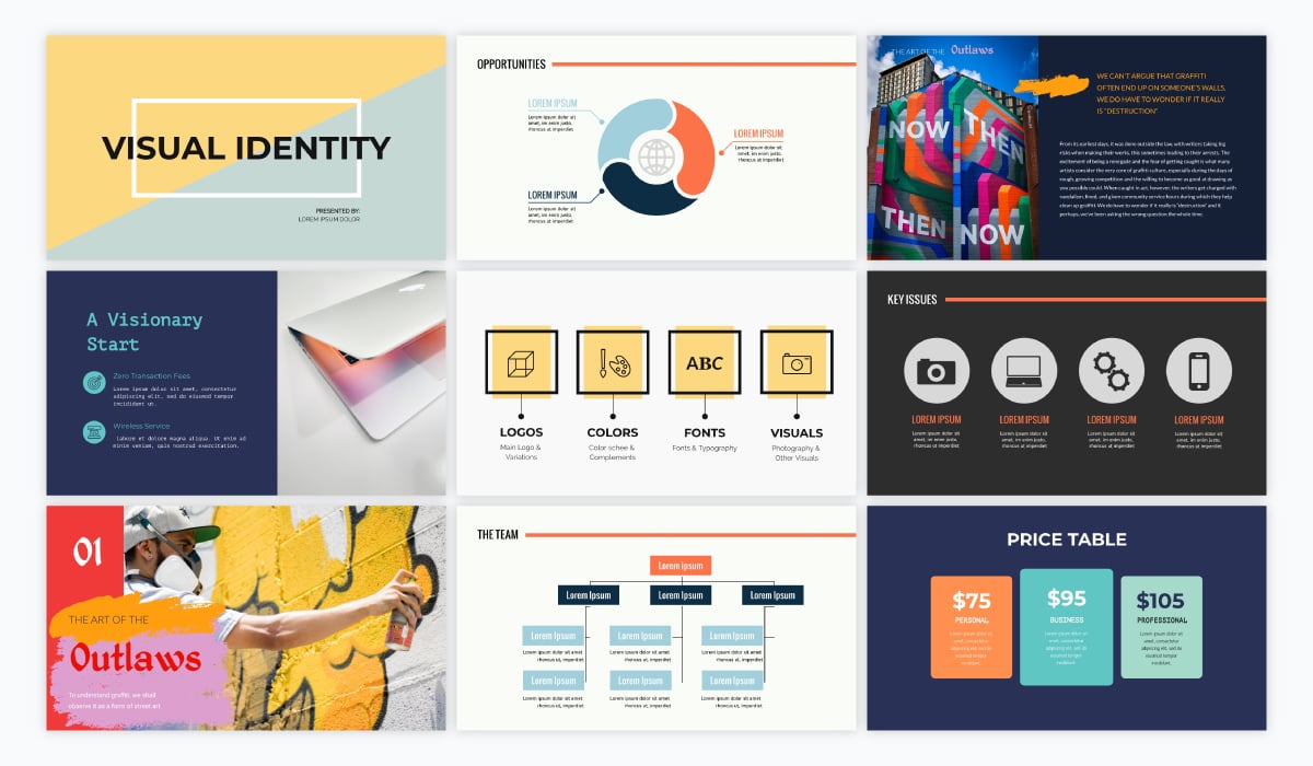 powerpoint presentation - cluttered design example