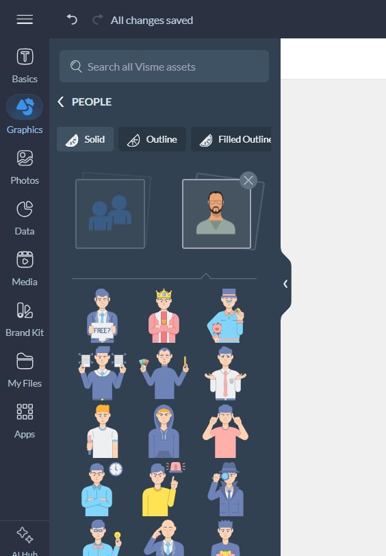 infographic icons -People and Communication Icons in Visme