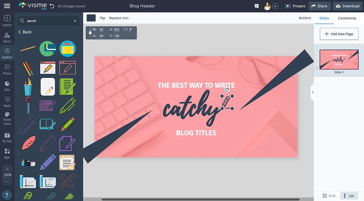 blog graphics - incorporate icons and illustrations