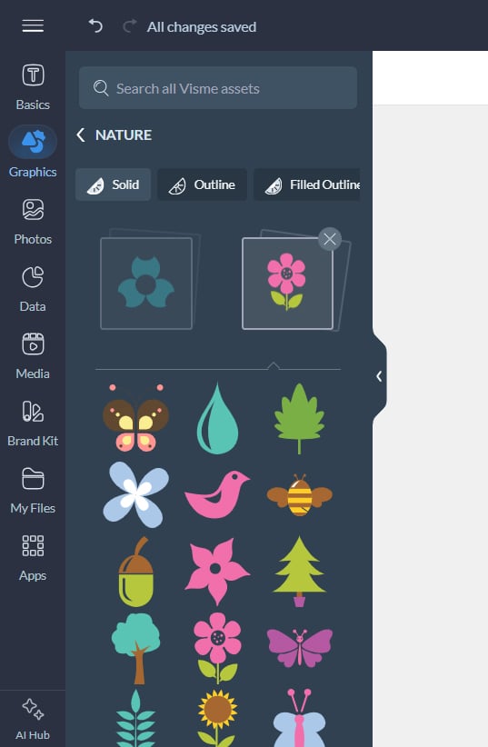 infographic icons - Nature Icons in Visme
