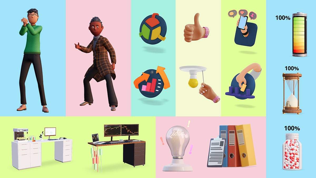 Charatccters and icons in Visme