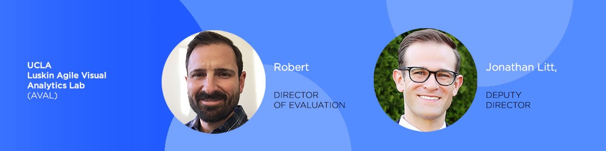 Biocard for case study interviewees from UCLA Luskin's AVAL team, Robert and Jonathan.