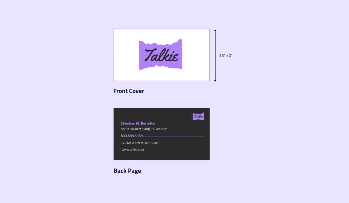 An example of the branding materials section of your brand guidelines.