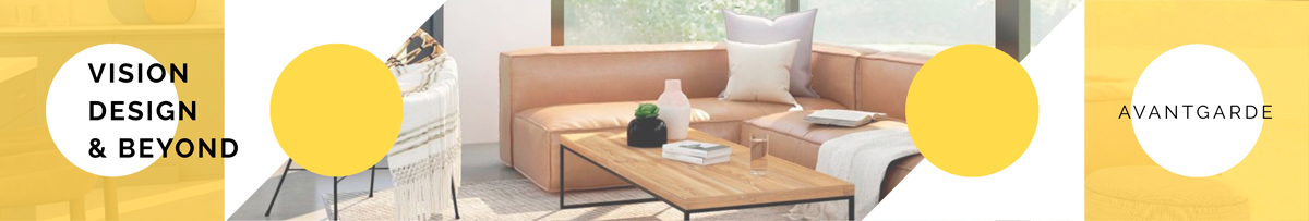 A yellow and white abstract LinkedIn header templates available in Visme.