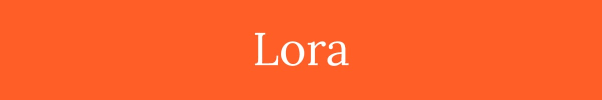 The font Lora.