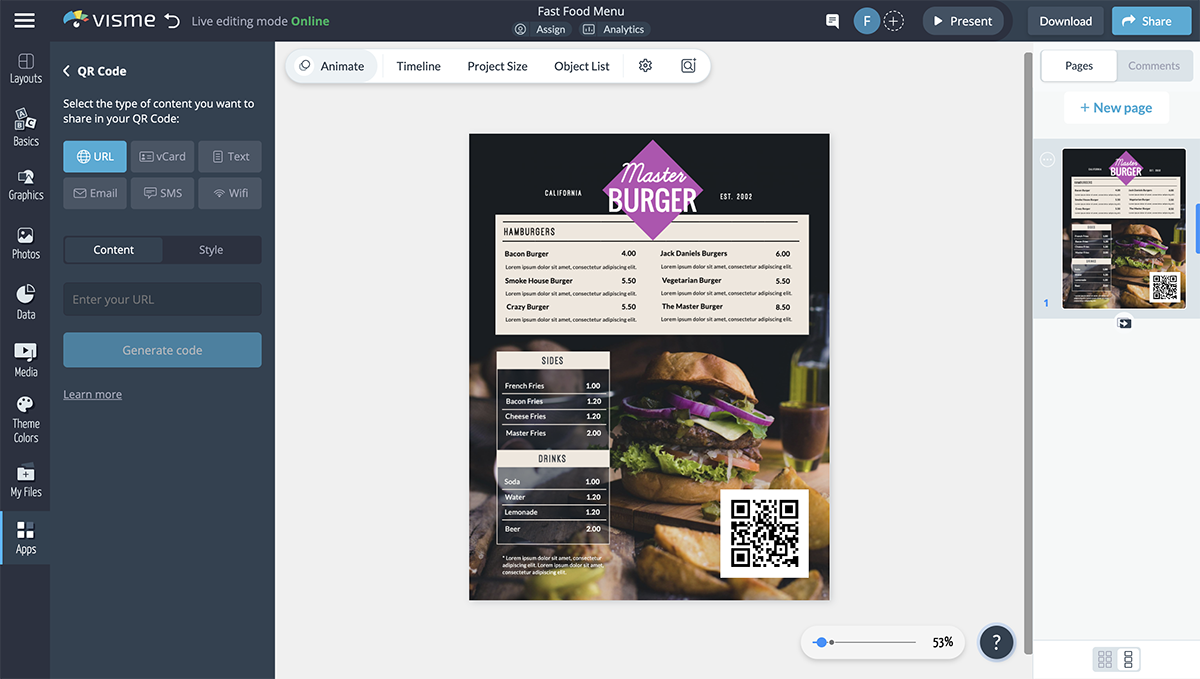Best QR Code Generator - Visme pricing
