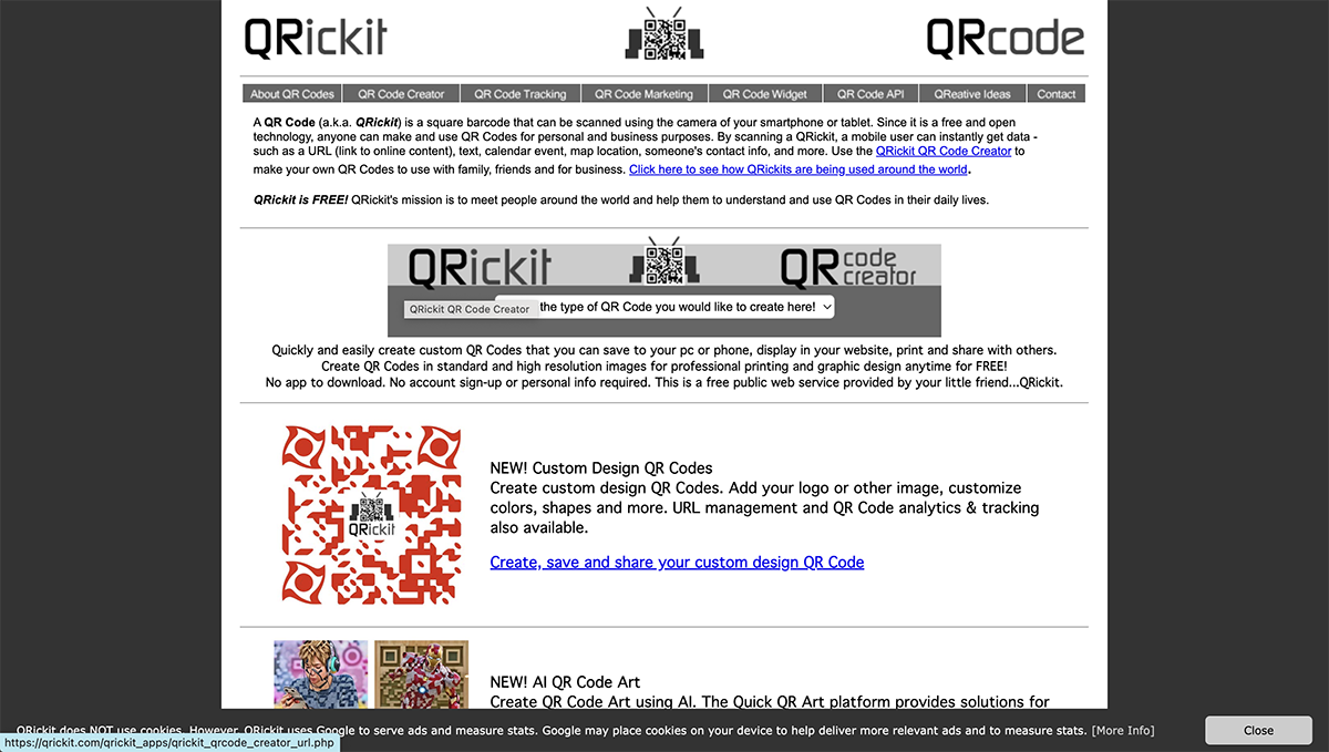 QR Code Generator - QRickit
