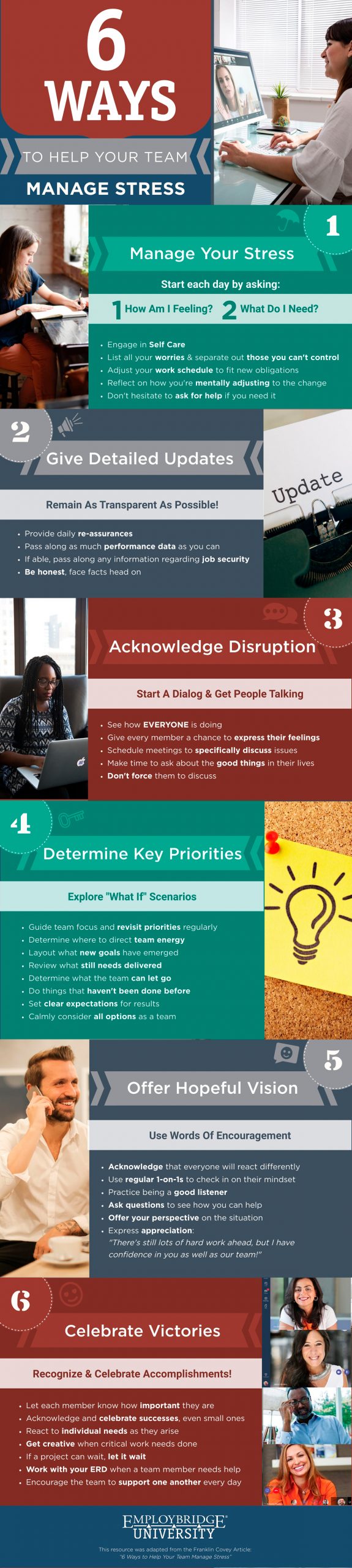 Infographic sharing how to help your team manage stress.