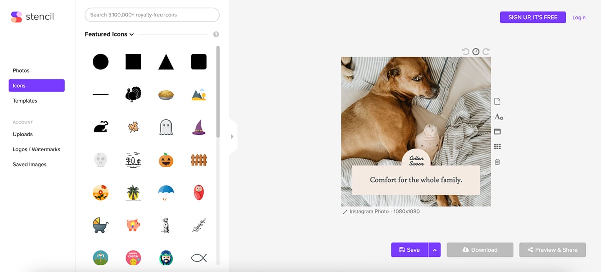best adobe express alternatives - Stencil