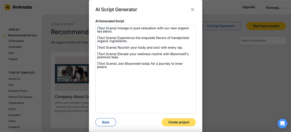 best adobe express alternatives - Animoto