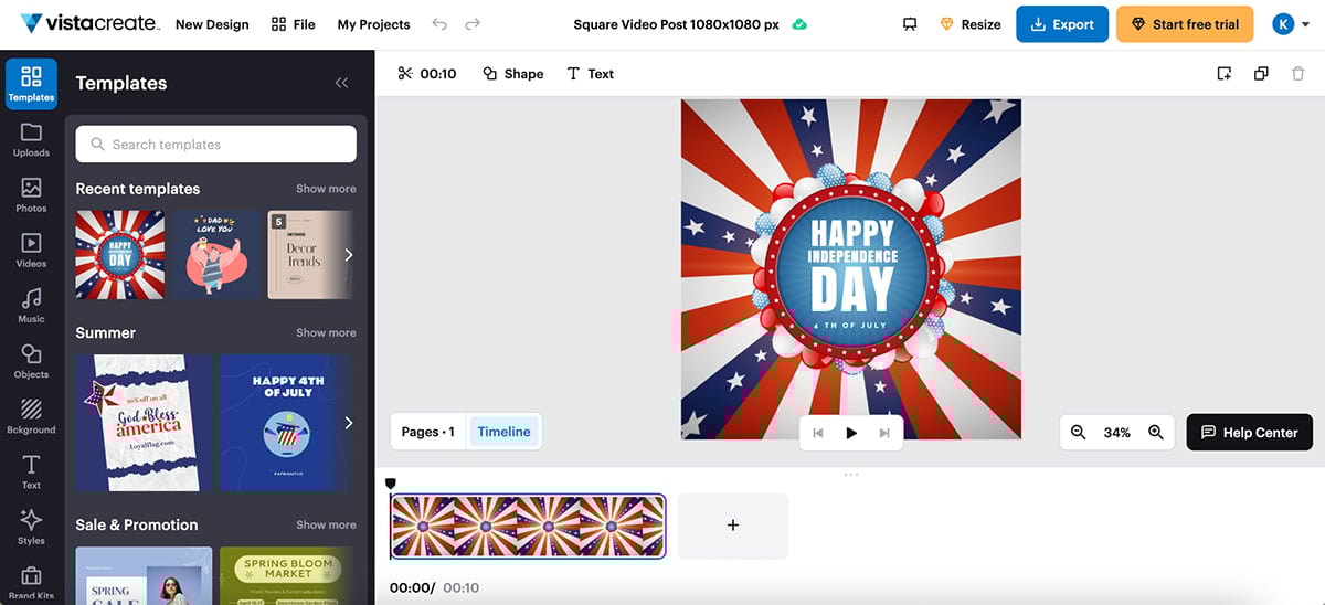 best adobe express alternatives - Vistacreate