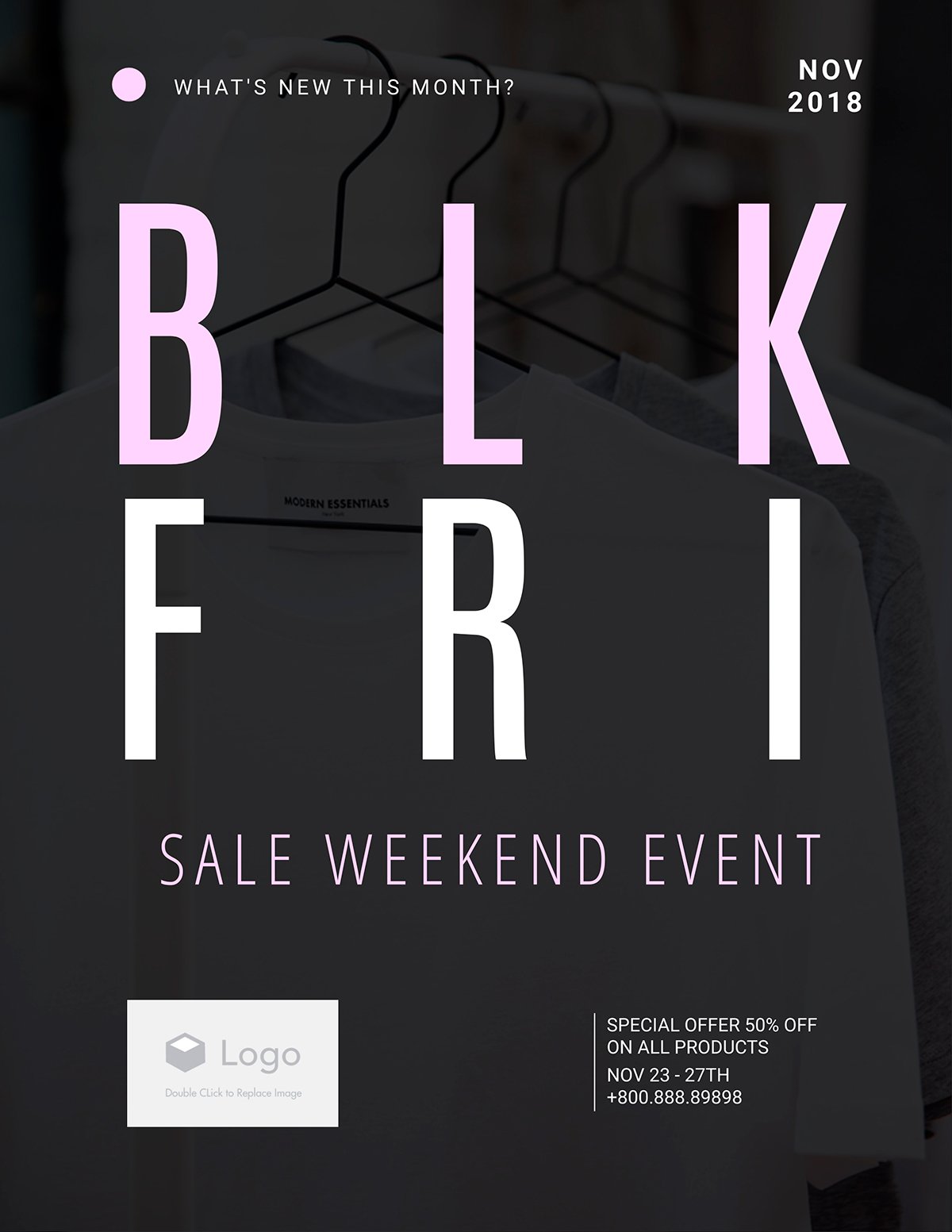 A Black Friday flyer template available in Visme.