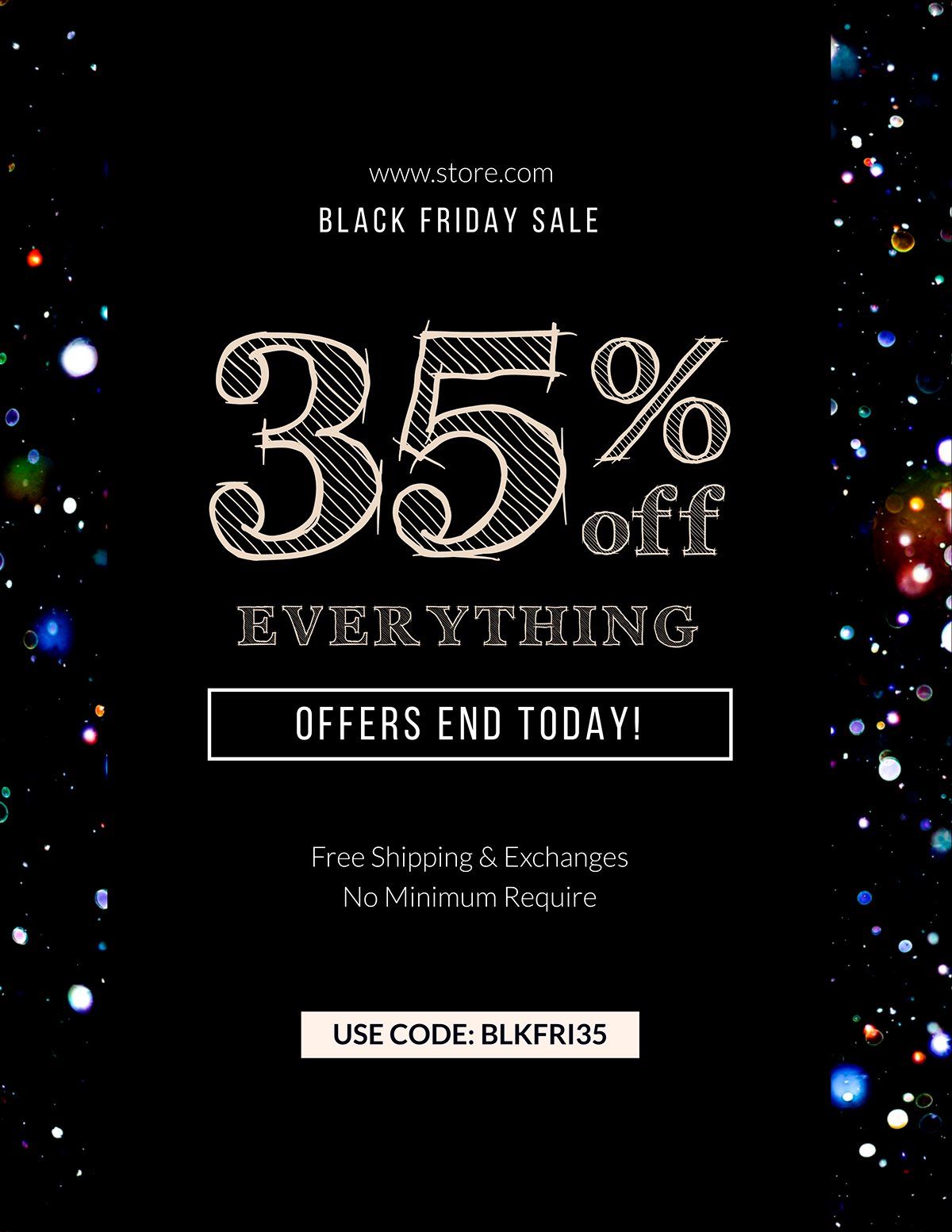 A Black Friday flyer template available in Visme.