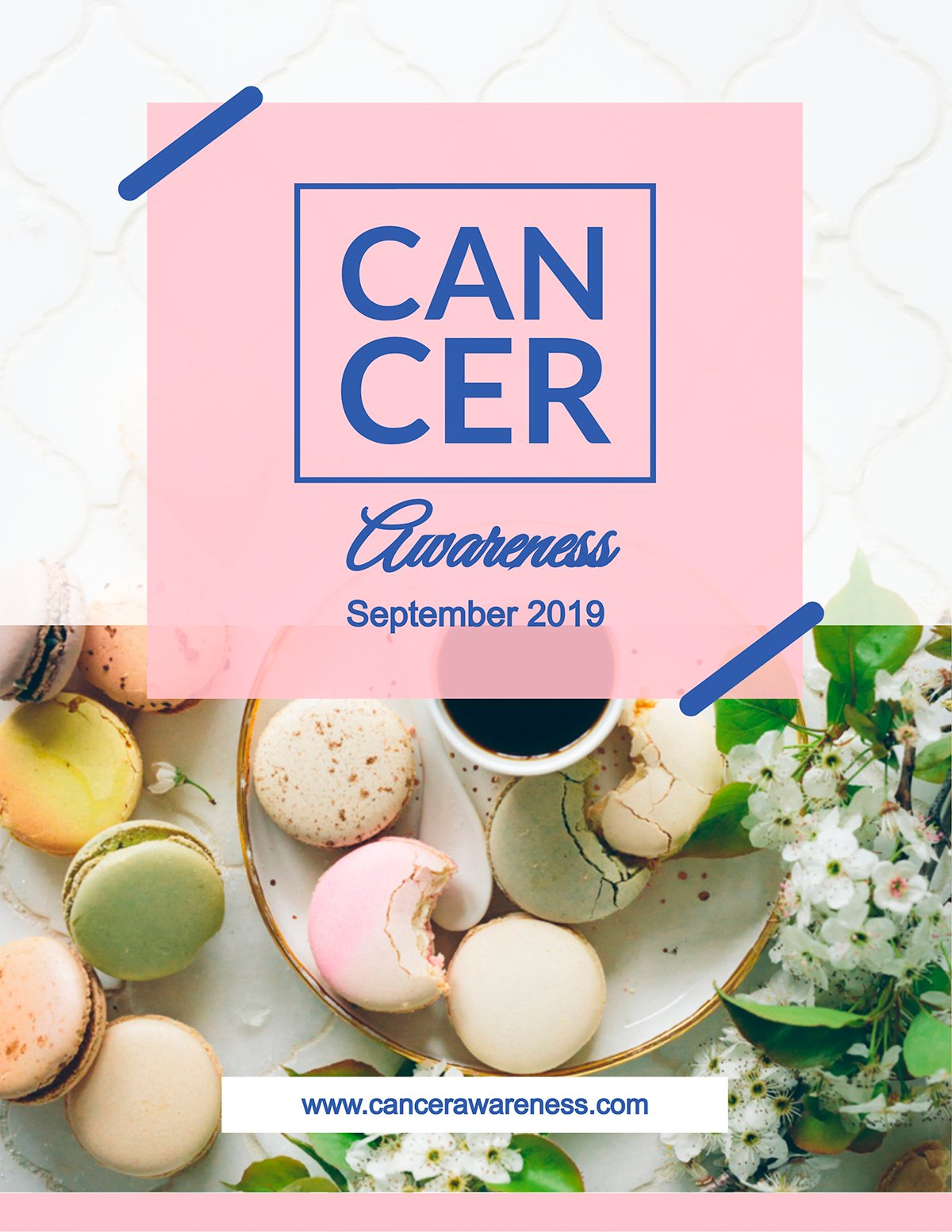 A cancer awareness flyer template available in Visme.