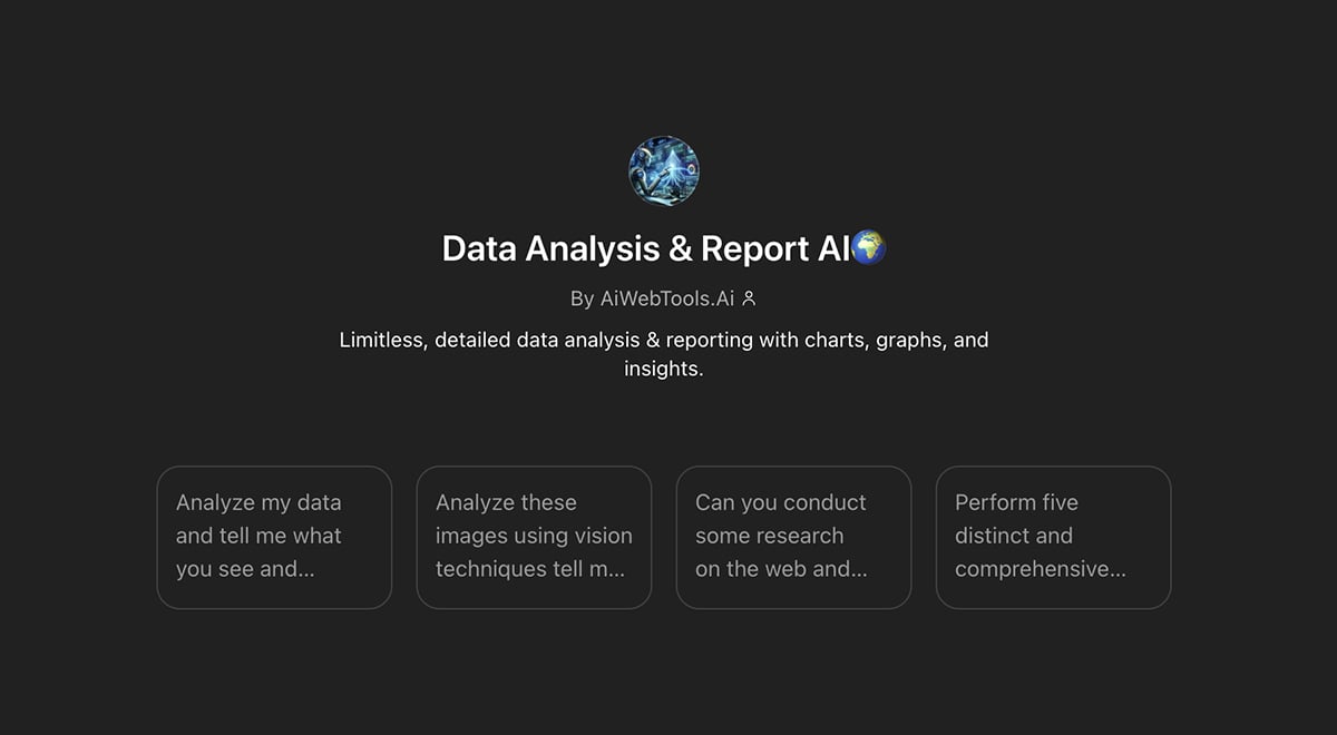 Custom GPT - for Data Analysis & Report AI