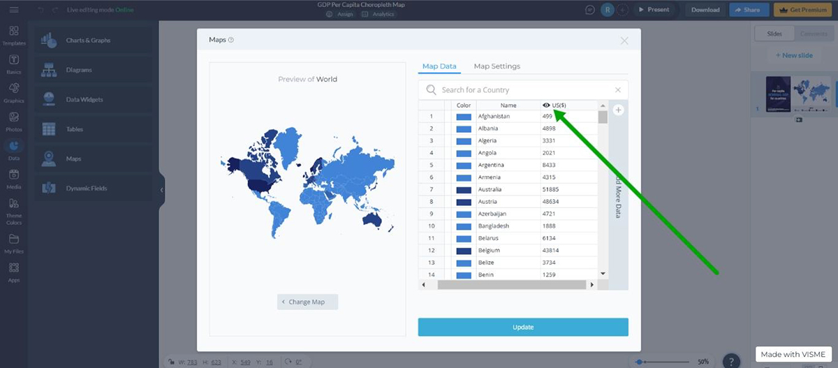 Decide if you want captions to show on hover