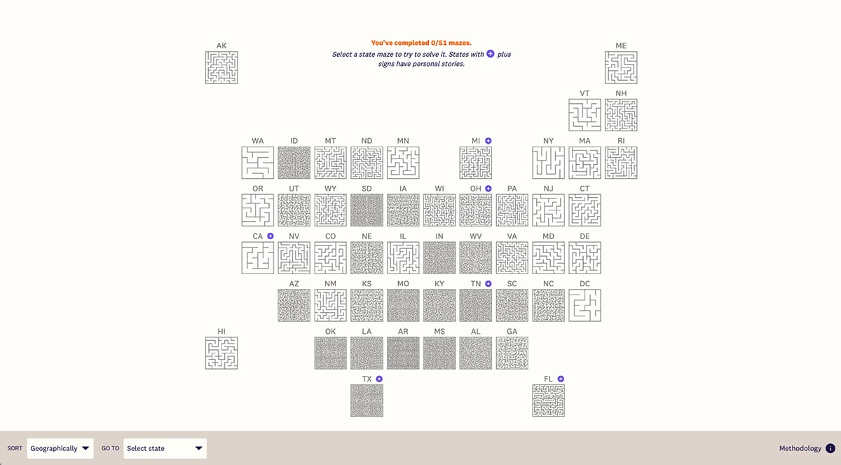 United States of Abortion Mazes | Interactive Map