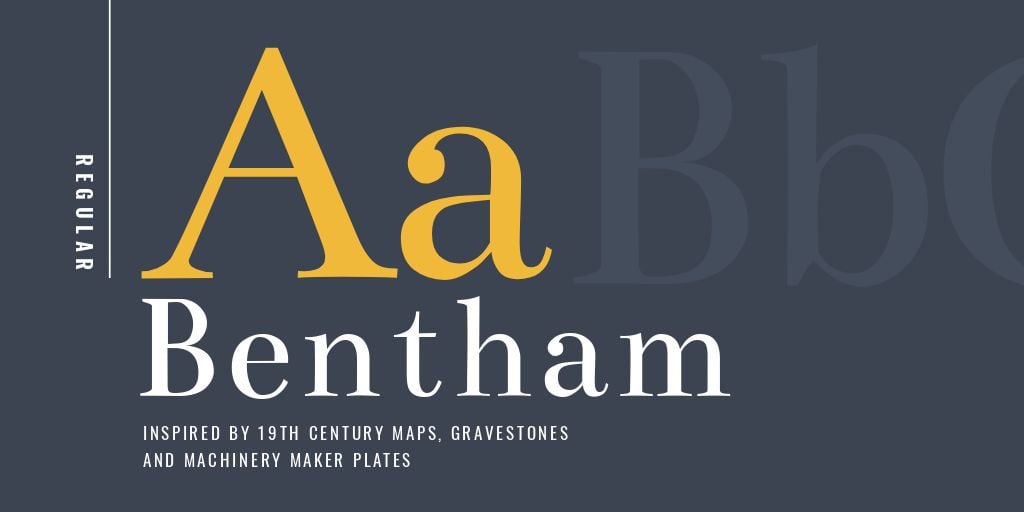 The font Bentham.