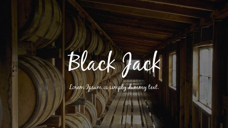 The font Black Jack.