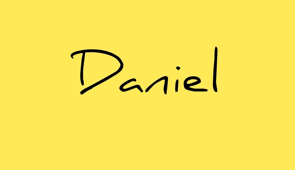 The font Daniel.