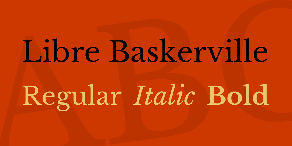 The font Libre-Baskerville.