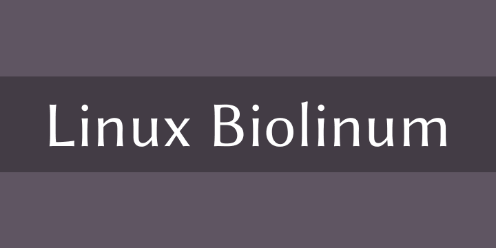 The font Linux Biolinum.