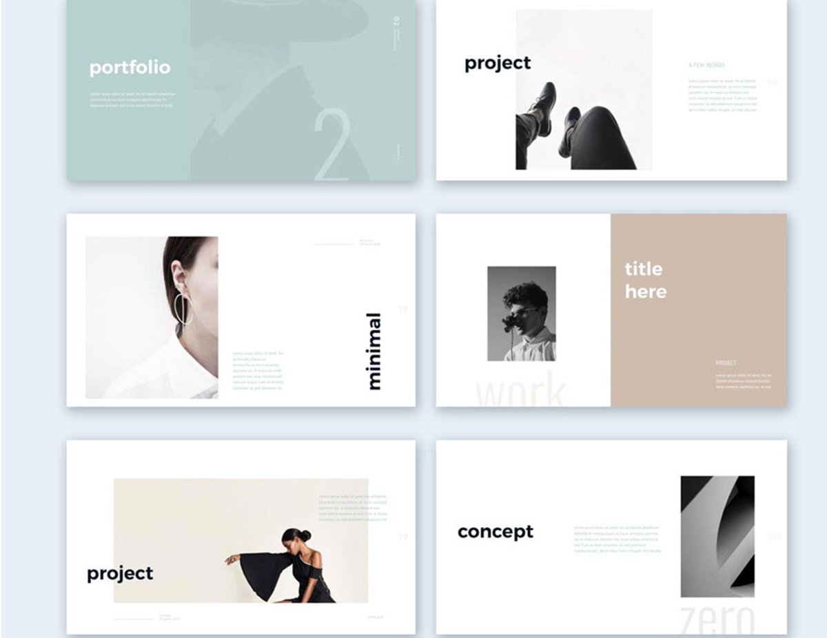 minimalist design presentation