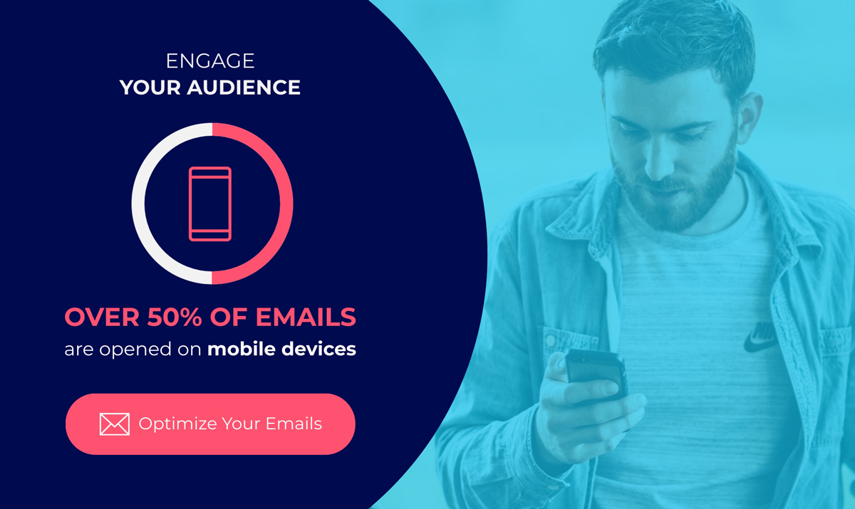 A bite-sized infographic sharing mobile email stats.