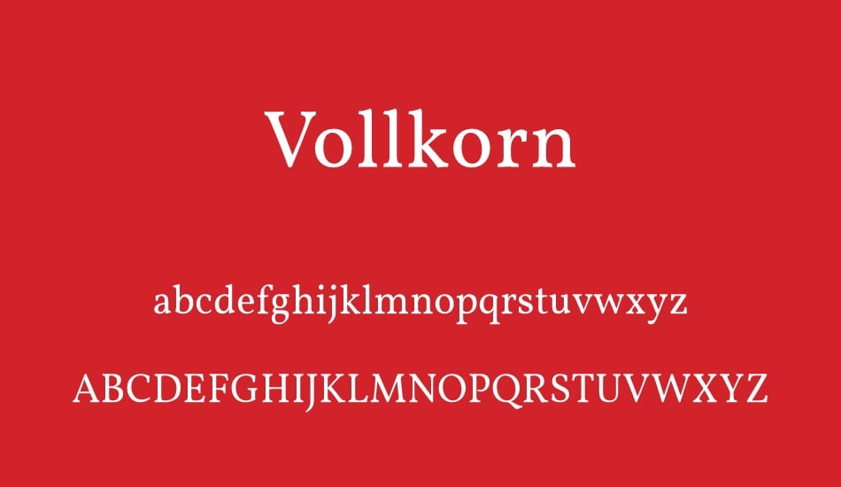 The font Vollkorn.