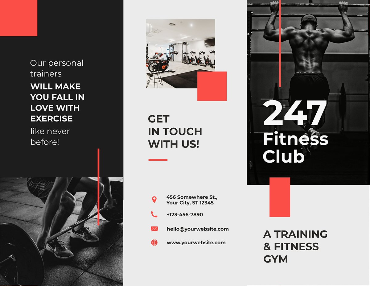 A brochure template available in Visme.