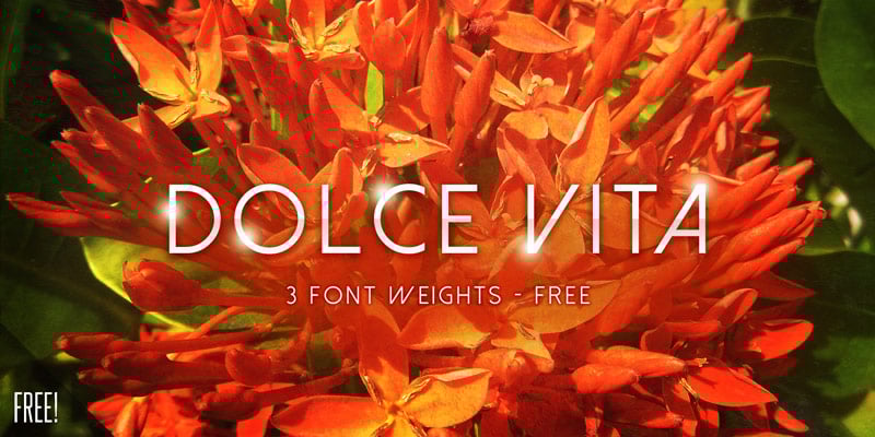 The font Dolce Vita.