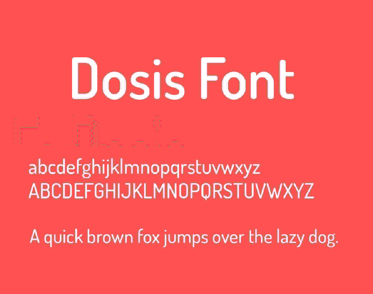 The font Dosis.