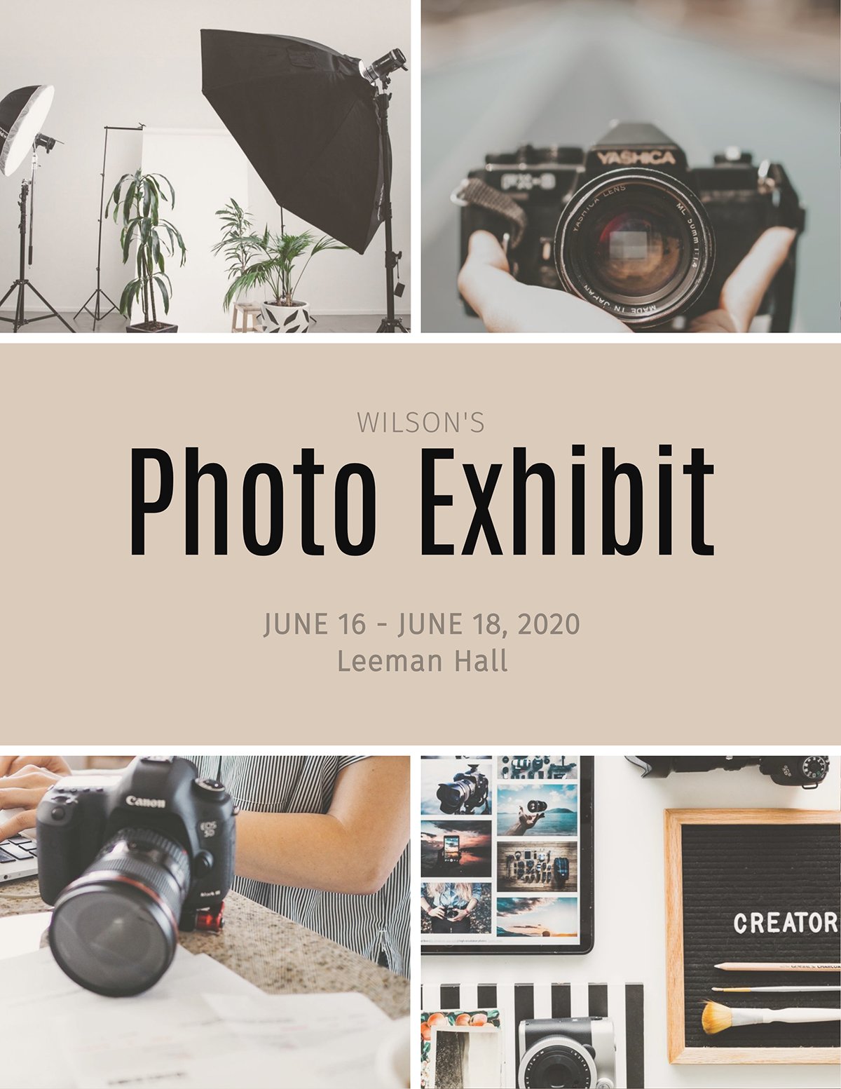 An event program template available in Visme.